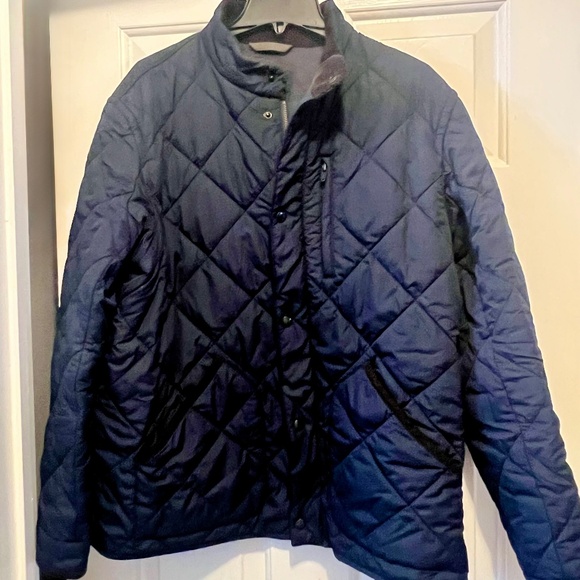 J Crew Quilted Sussex Jacket Navy Blue Size Large - Picture 1 of 15